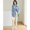 Demana Women's Double-breasted Lapel Mid-length Drop Shoulder Coat