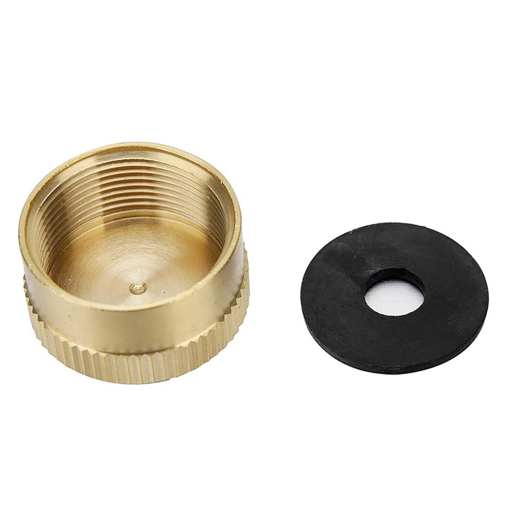 Portable Brass Propane Canister Cover Propane Tank Caps Durable Lid Cylinder Seal Brass Material Great for 1lb Cylinders
