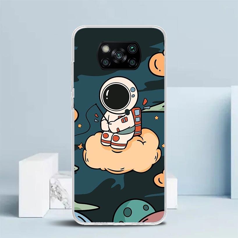 

Cartoon Planet Astronaut Star Rocket Phone Case For Xiaomi Poco F7 Ultra X5 X6 X7 Pro M7 Redmi 15C 15 13C 13 12C 12 10C 10 10A 9 Redmi 10 5G