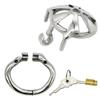 Super Small Stainless Steel Male Chastity Device, Ergonomic Base Ring Cock Cage, Penis Ring Lock, Stealth Lock Chastity Belt M146