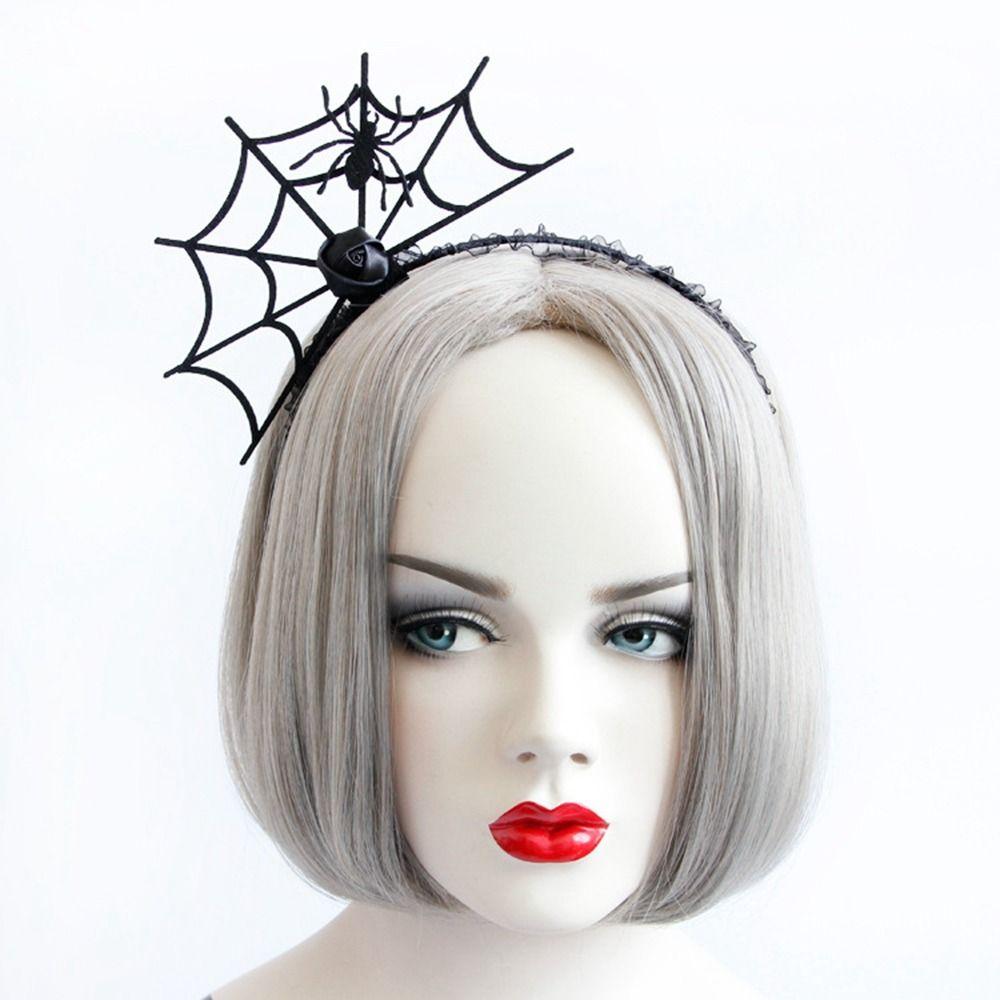 Spider Halloween Headband Cosplay Headband Gothic Black Crown Halloween Mask  Dressing Up Props
