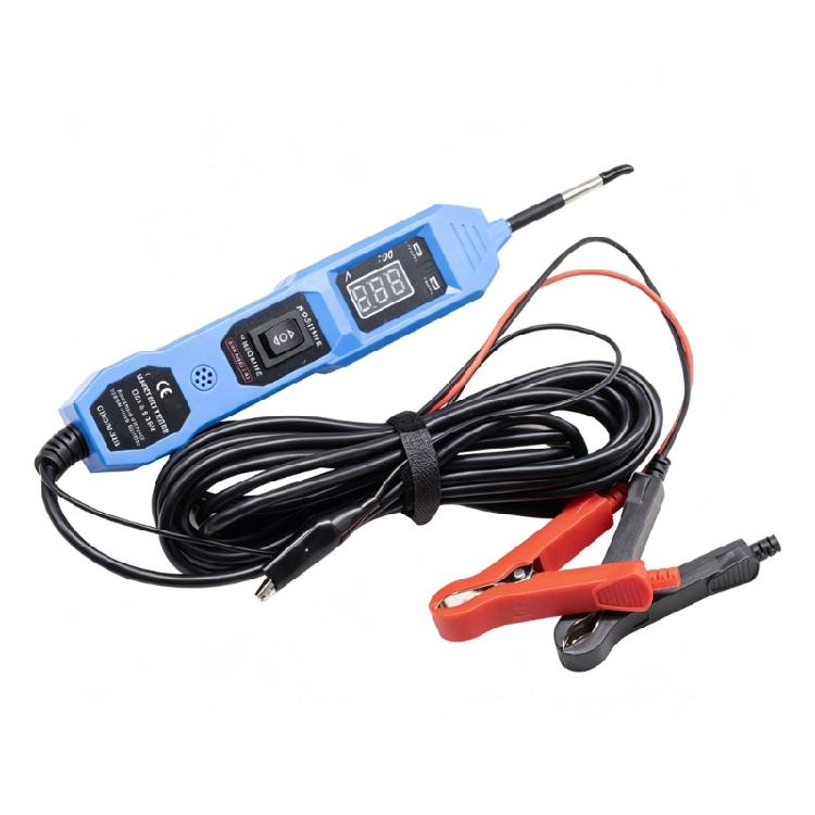 Digital Car Circuit Tester with Extended Cable, Automotive Test Pen for Wiring Signal Checks and Direct Reading During Garage Maintenance