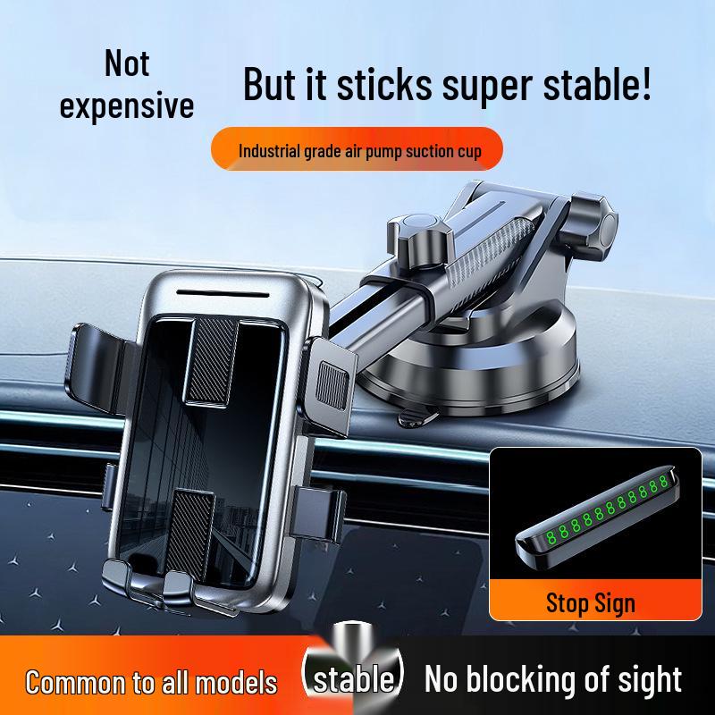 Longqi Universal Multi-functional Car Phone Holder with Suction Cup for Dashboard Navigation.