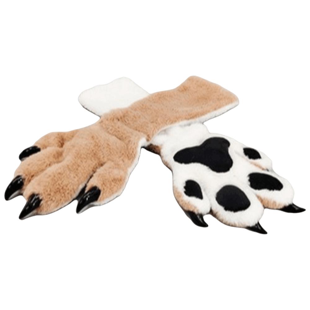 Guanto Zampa di Bestia Spesso Guanti Zampa di Gatto Peluche Lungo Guanti Artiglio di Gatto Cartone Animato Costume Cosplay