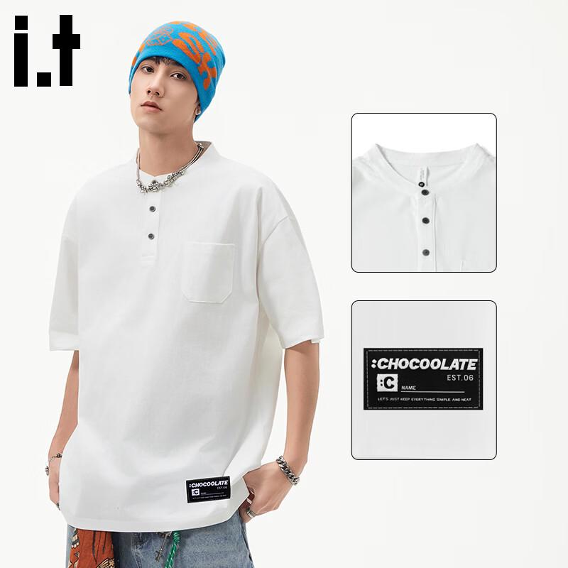 :CHOCOOLATEit Men s Henley Neck Cotton T-Shirt L