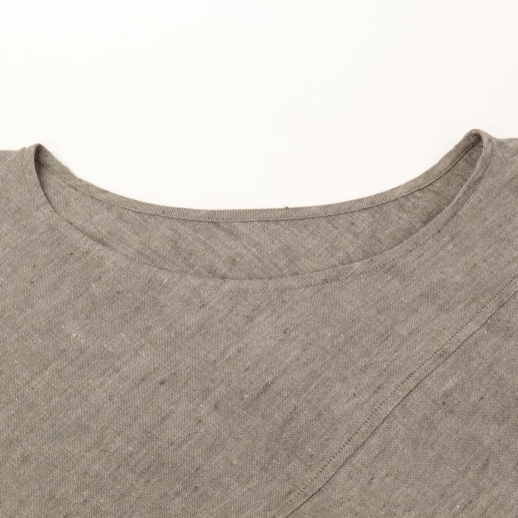 Babaghuri [Excellent Condition] J0512FB521 100% Linen Short Sleeve dress M grayUsed