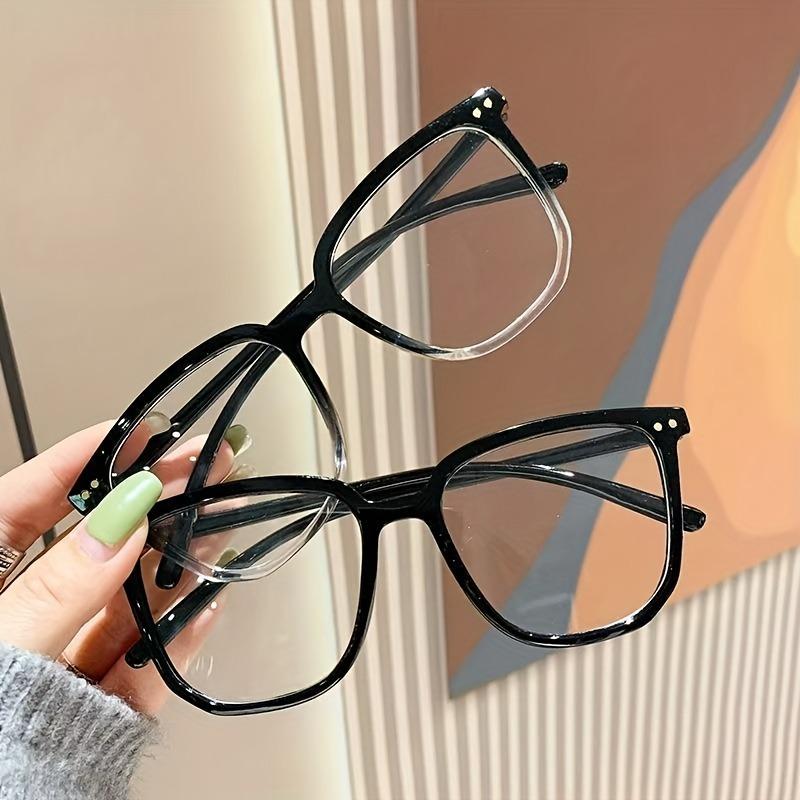 3pcs Transparent Computer Eyeglasses Frame Women Men Anti Blue Light Square Eyewear Blocking Eyeglasses Optical Spectacle Eyeglass