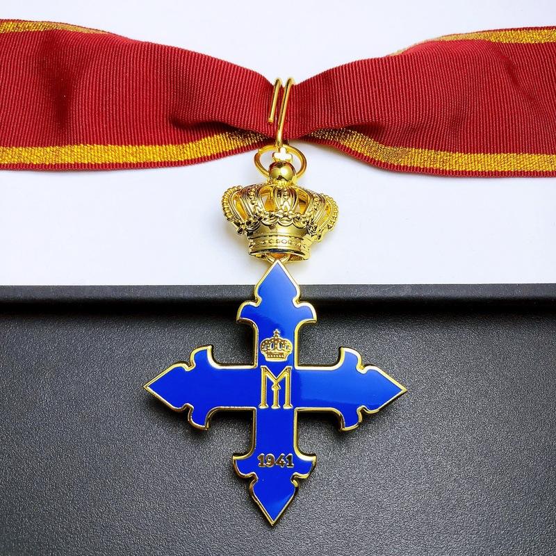 Insignă Crucea Michel Română Nivelul 2, Insignă Albastră, Insignă Comemorativă Străină, Cadouri Colectate, Colier, Cadou de Crăciun, Umpluturi pentru ciorap