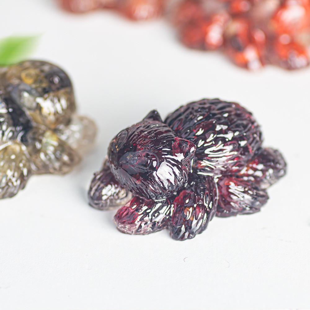 Cat Spider Spirit Resin Art Statue With Natural Crystals For Collectors And Giftgiving