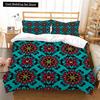 Bohemian Floral King Queen Duvet Cover Boho Mandala Cashew Flowers Bedding Set Exotic Tribe Style 2/3pcs Polyester Quilt Cover