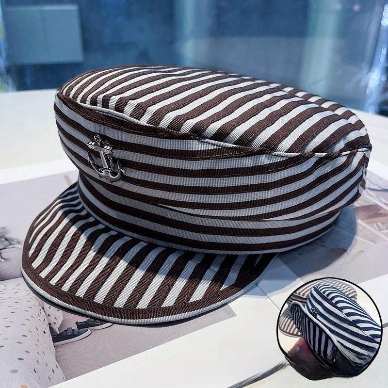 Classic Captain Hat With Adjustable Fit Cotton Polyester For Outdoor Sun Shade