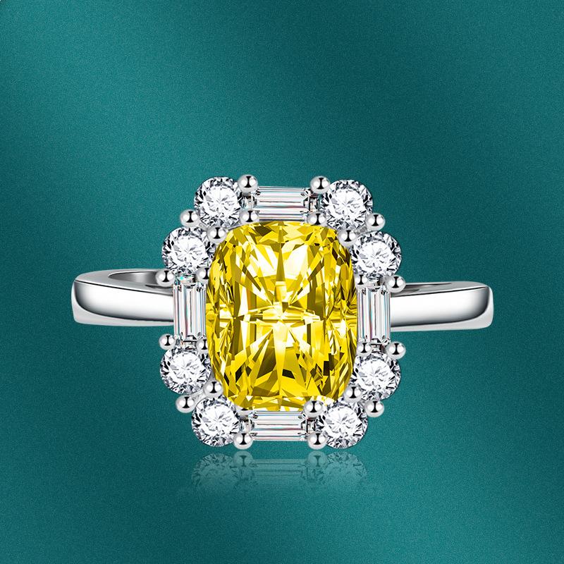 BELLA BOX Ovale Öffnung, größenveränderbare Ringe für Frauen Zirkon Engagement Party edlen Schmuck Geschenk