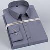 New pure white spring and autumn formal long sleeved men's shirt for business, leisure, fashion, slim fitting, and non ironing