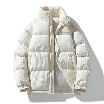 Men's Autumn and Winter New Stand Collar Cotton-padded Jacket Couples Warm and Thick Cold Resistant Bread Clothing