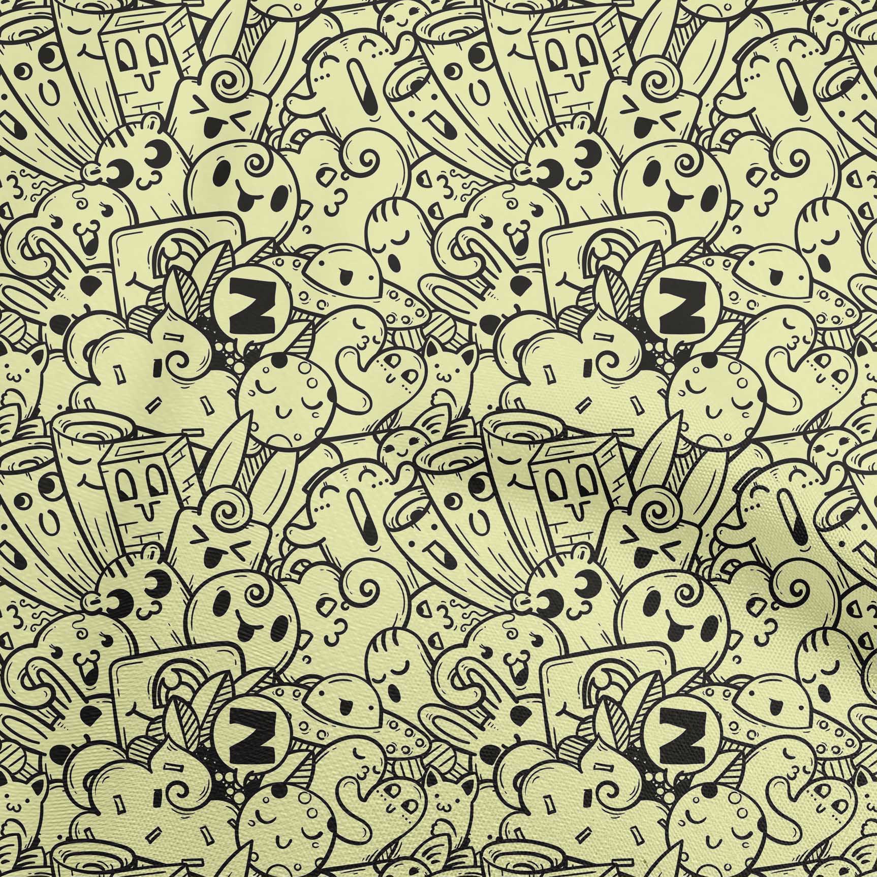 

oneOone Бавовна Поплін Аметист Тканина Kawai Швейні Ремісничі проекти Принти на тканині 42 дюйми 42 Inch Wide - Viscose Chiffon жовтий