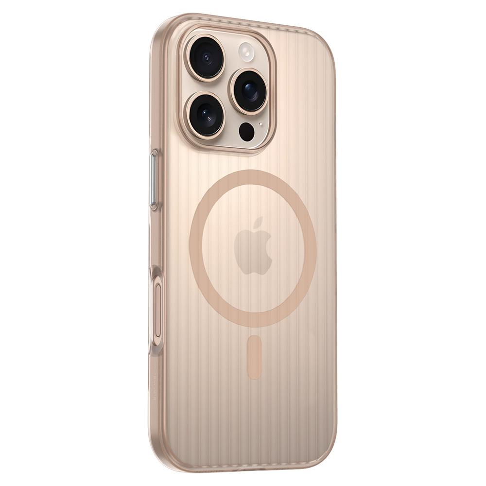 Applicable to iPhone17ProMax mobile phone case corrugated grating magnetic suction Apple 16Pro Ice Mist 15 protective case