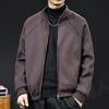 Herren High-Neck Weiße Daunenjacke: Strickmantel Pullover für Herbst/Winter 2025, Lässig und Übergröße.