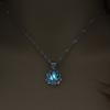 Leuchtender Lotus-Anhänger Halsketten Damen Herren Retro Fluoreszierender Stein Anhänger Legierung Kette Halskette Heilung Yoga Schmuck Geschenke