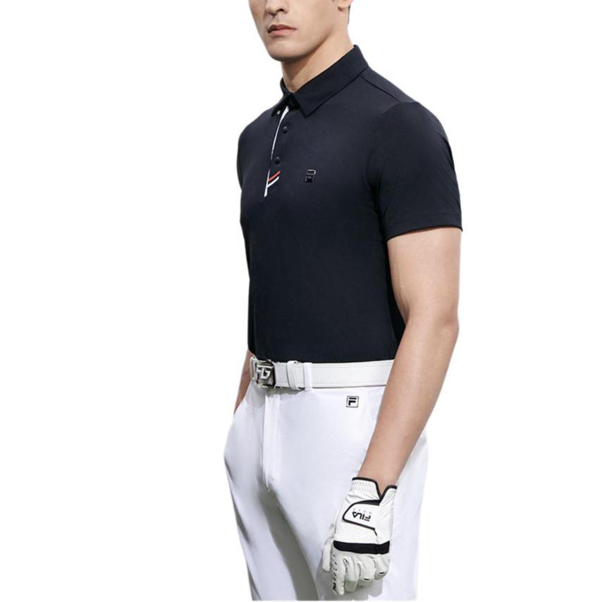 Fila Solid Color Polo Shirt Men Tops Blue A11M325105F-NV