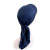 Classic Polyester Spandex Turban Hat Sunscreen Curved Brim Baseball Cap Solid Color Sun Hats Sun Protection