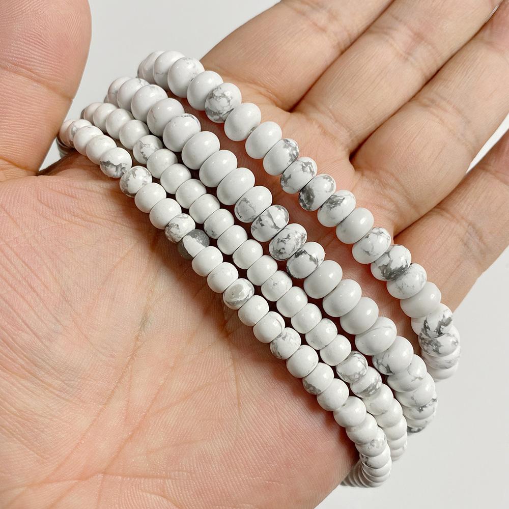 4X6/5X8MM Natural Crystal Stone Abacus Beads Loose Rondelle Spacers Bead Charm For Jewelry Making Bracelet Accessories Finding