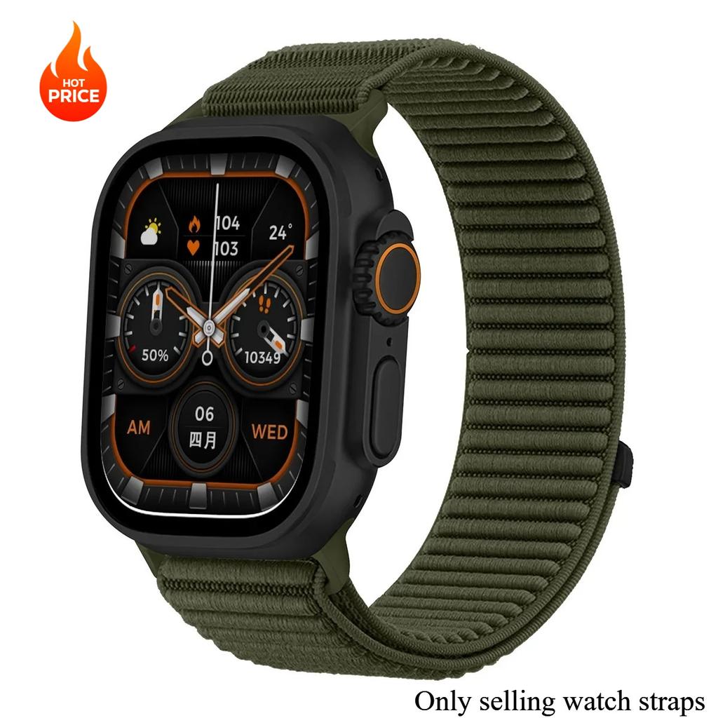 Nylon Sport Strap For Apple Watch Band Ultra3 49mm 46mm 45mm 44mm 41mm 42mm Bracelet iWatch 38 40mm 11 10 9 8 7 6 5 4 SE Braided
