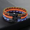 Noter Grade A Ethnic Fabric String Bracelet For Men Double Layer Various Colors Available Sports Sweat Absorbent Braslet Bangle Hombre
