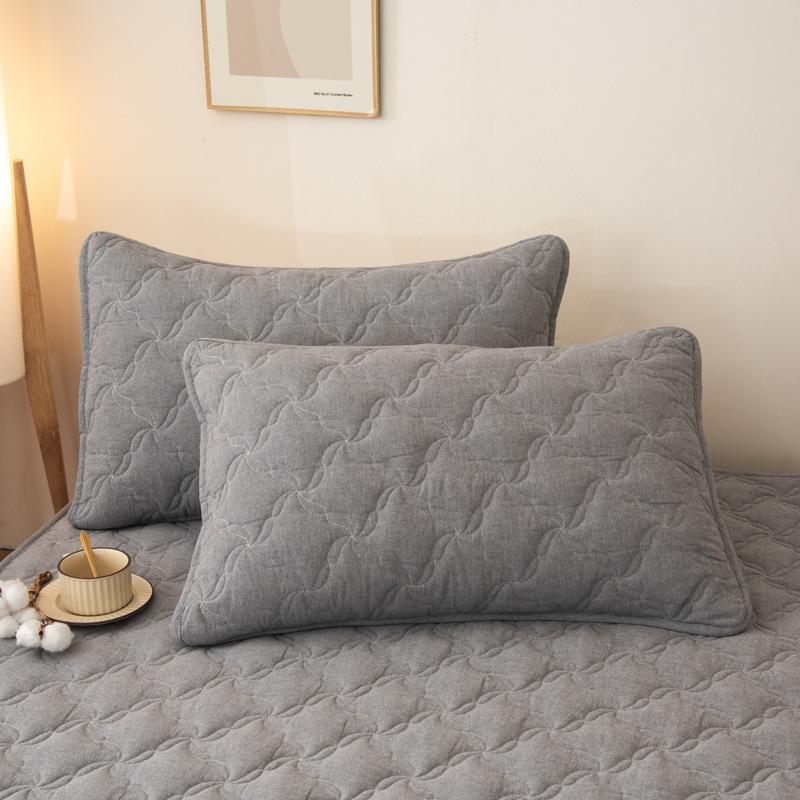 Klasse A Baumwolle Antibakteriell Gestepptes Einzelbettlaken Haushalt Matratzenschoner Rundum-Bettbezug Staubdicht und Rutschfest für Vier Jahreszeiten