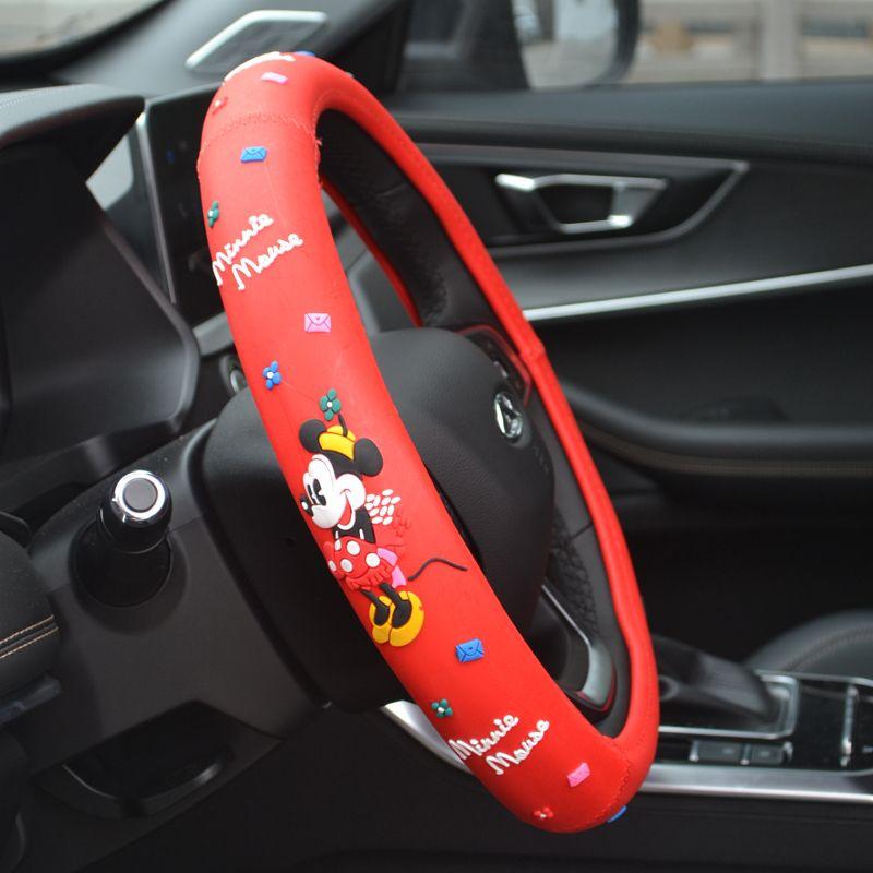 

Cute Car Steering Wheel Cover Cartoon Summer Four Seasons Steering Wheel Cover Neutral Car Non Slip Abrasion Resistant Steering Wheel Cover Female Default