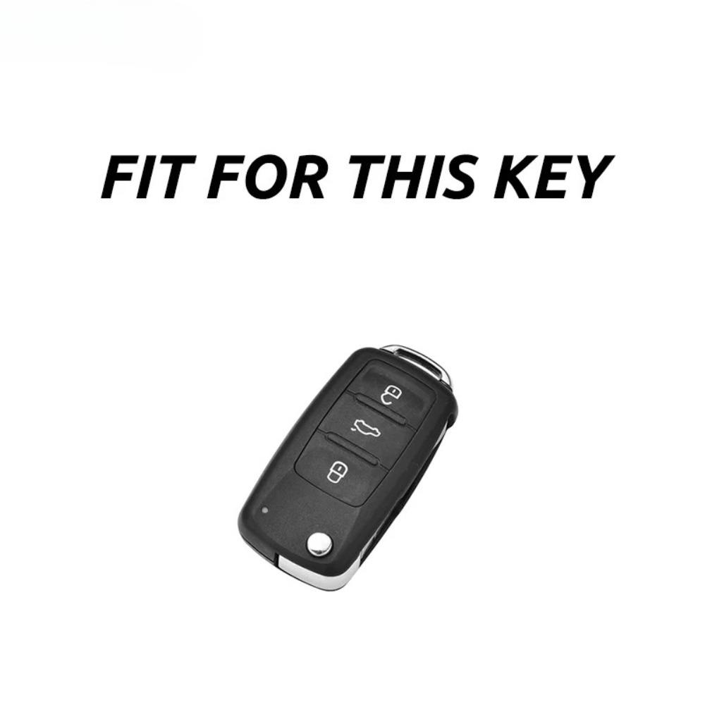 Leather+TPU Car Remote Key Cover Case Fob for Volkswagen VW Bora Polo Tiguan Jetta Passat B5 B6 B7 Golf Beetle for Skoda Octavia