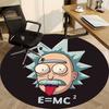 1pz Tappeto Rotondo Rick and Morty per Ufficio, Sotto Sedie da Ufficio Camera da Letto Soggiorno Arredamento Casa, Decorazione Stanza, Disponibile in Varie Misure
