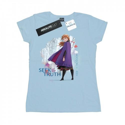 

Disney Womens/Ladies Frozen 2 Anna Seek The Truth Cotton T-Shirt XXL білий