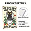 Funny Black Cat Toilet Tin Metal Wall Art Home Decor Bathroom Living Room Kitchen