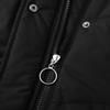 Warm Womens Cotton Jacket Long Sleeve Hooded Zipper Coat Solid Color Fashion Down Jacket