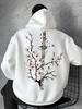 Japon Fleur de Cerisier Hommes Femmes Sweat à Capuche Pullover Street Décontracté Harajuku Y2K Rétro Lâche Sport Quotidien Automne Hiver Sweatshirt Haut