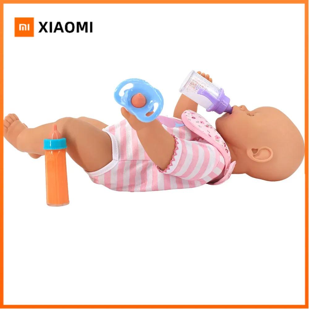 Xiaomi 2pcs Milk And Juice Bottles With Toy Pacifier For Baby Dolls Large size Baby Doll Feeding Bottle Set Baby Care Toy Stroller