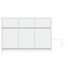Vidaxl TV Cabinet with LED, White, 91X34X61 Cm, Wood-based Material