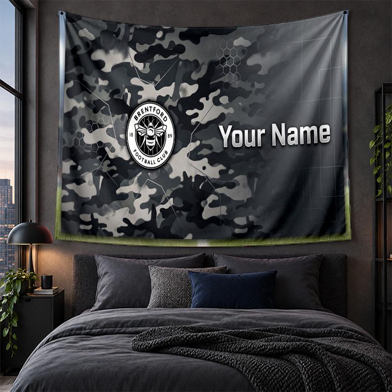 Personalized Tapestry Wall Hanging Brentford Football Pattern Art Background Cloth