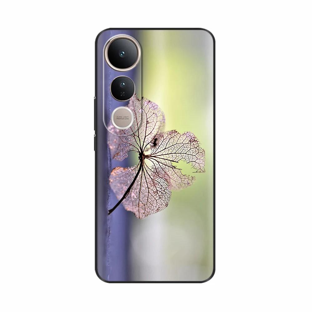Fundas For Vivo V50 Lite 5G Popular Flowers Cartoon Soft Silicone Phone Back Cover For Vivo V50 V50 Lite 5G 4G Shell Casing Capa