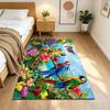Tropical Parrots And Flowers Non-Slip Home Carpet Design for Office Decor Living Room Bedroom Gift