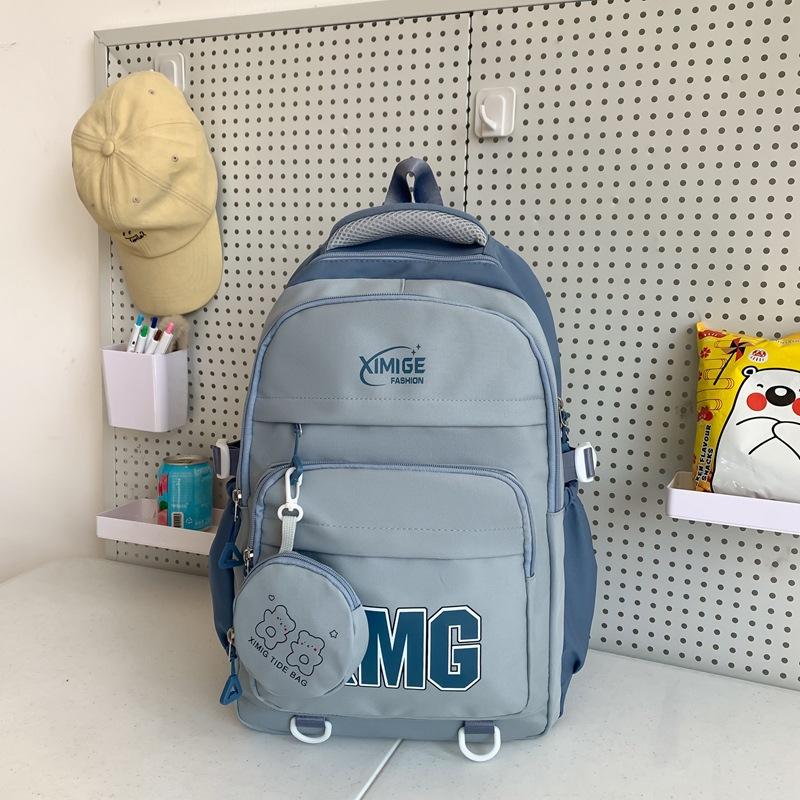 Schoolbag Japanese tooling schoolbag female Korean version ins primary school student change bag backpack large capacity junior high school student 
