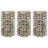 Raised Bed with Circular Gabion 3 Pcs Galvanized Steel Ø30x50cm