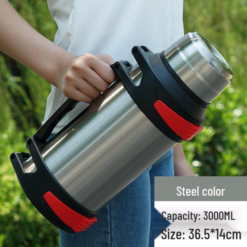 304 Stainless Steel 5L Thermos Flask - Large Capacity, Portable for Men & Women, Outdoor Car Use, Household Hot Water Bottle