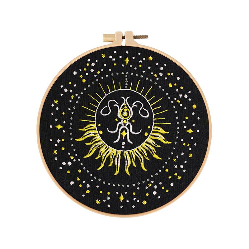Celestial Embroidery DIY Kit: Moon, Sun & Universe Design