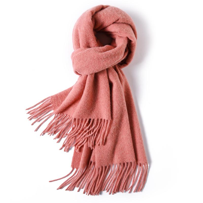Pure Wool Scarf Winter Men and Women Senior Couple Grey Scarf Shawl Gift Boyfriend Birthday Gift