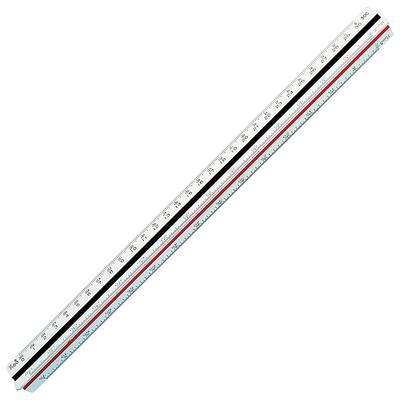 Shinwa Sokutei Triangular Scale for Land and Building JIS 74950 Surveyors, A-30 Standard, 30cm,