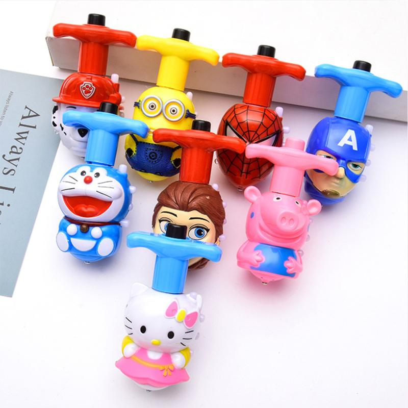 Mehrfarbiges Spinning-Gyro-Spielzeug, Cartoon-elektrische Musik, blinkendes Licht-Gyro für Kinder