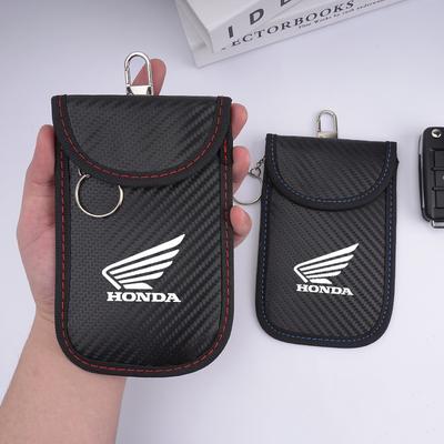 Car Key Case Signal Blocker Bag RFID Shielding Pocket For Mugen Power Civic Accords CRV Hrv Jazz CBR VTEC VFR Accessories