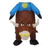 Nafukovací kostým býka pre dospelých Zábavný nafukovací kostým jazdca na býkovi s ventilátorom na Halloweensku Cosplay Párty Oblečenie Hračka