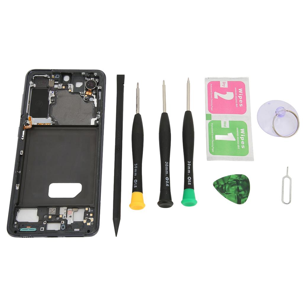 Middle Frame Plate Housing Board Mid Faceplate Bezel Replace Repair Parts for SAMSUNG S21Black